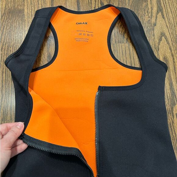 Black & Orange Waist Trainer Training Shaper Body Fat Burner - Picture 3 of 5